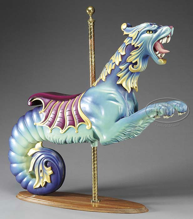 IMPORTANT HERSCHELL-SPILLMAN SEA SERPENT CAROUSEL FIGURE.