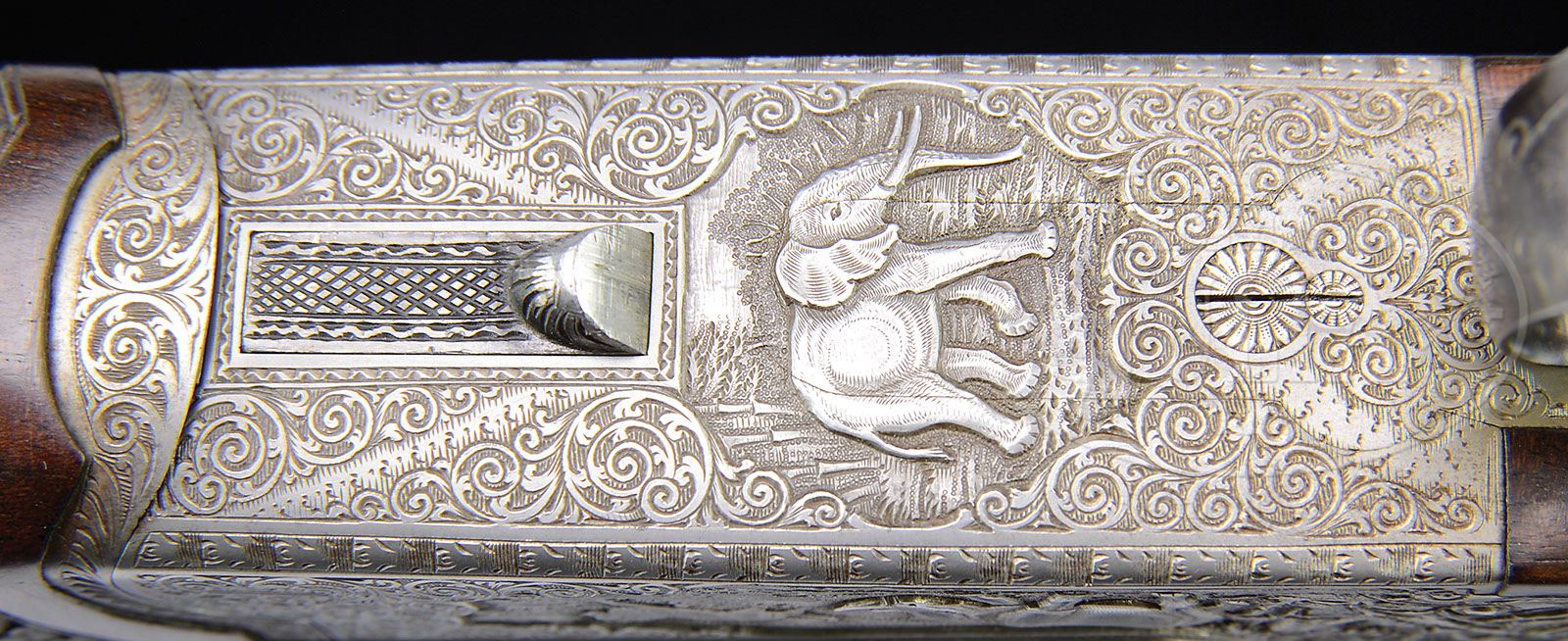 *JOHANN FRANZOI SIDELOCK OVER-UNDER BIG GAME DOUBLE RIFLE WITH THREE ...